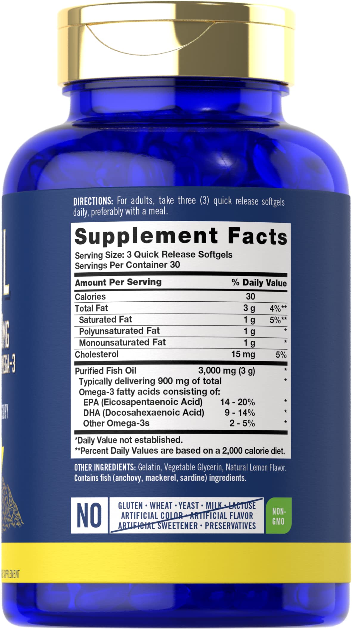 Foto 3 pulgar | Suplemento de Aceite de Pescado Carlyle 3000 Mg 90 Cápsulas Blandas - Venta Internacional