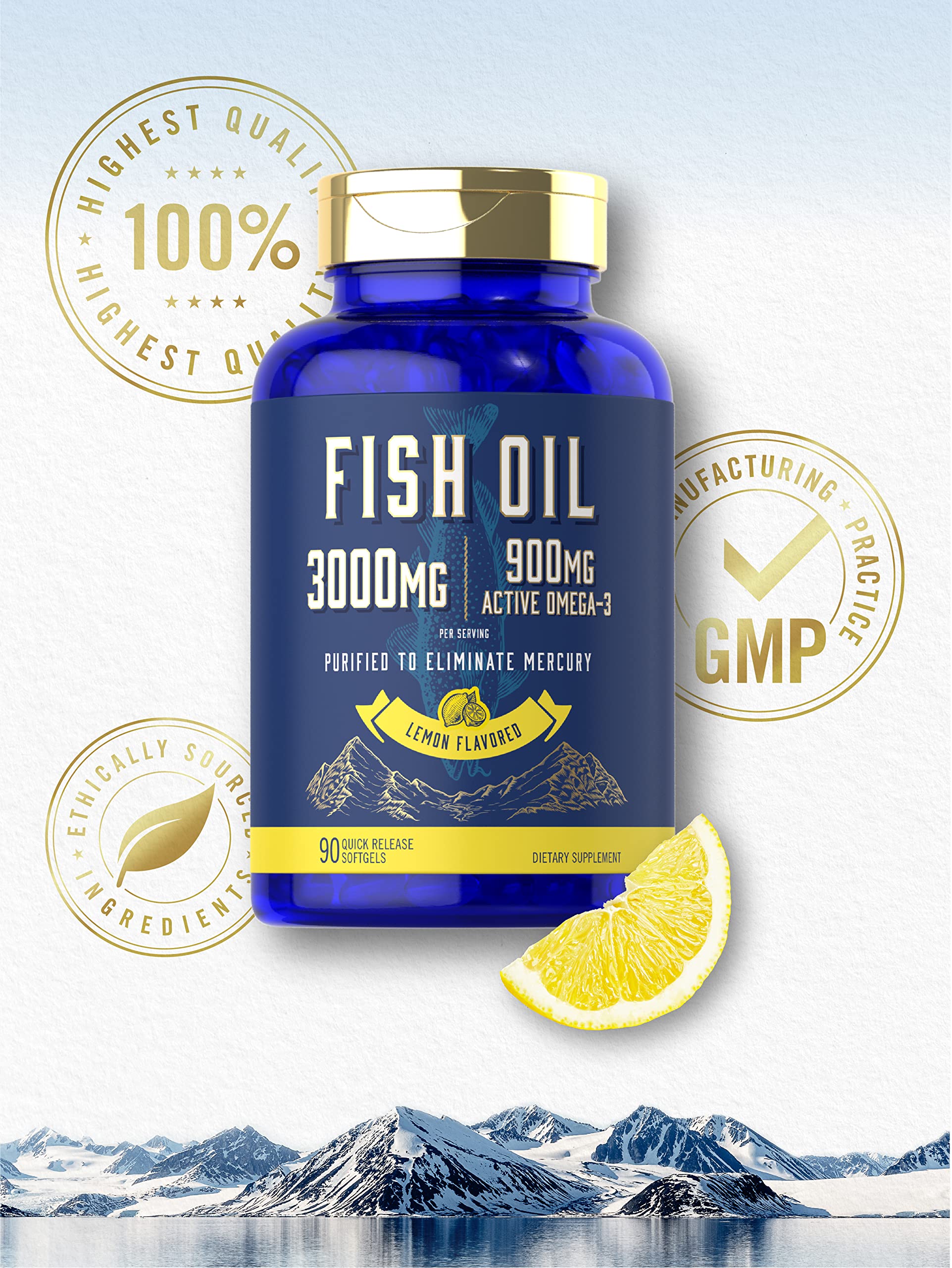 Foto 6 pulgar | Suplemento de Aceite de Pescado Carlyle 3000 Mg 90 Cápsulas Blandas - Venta Internacional