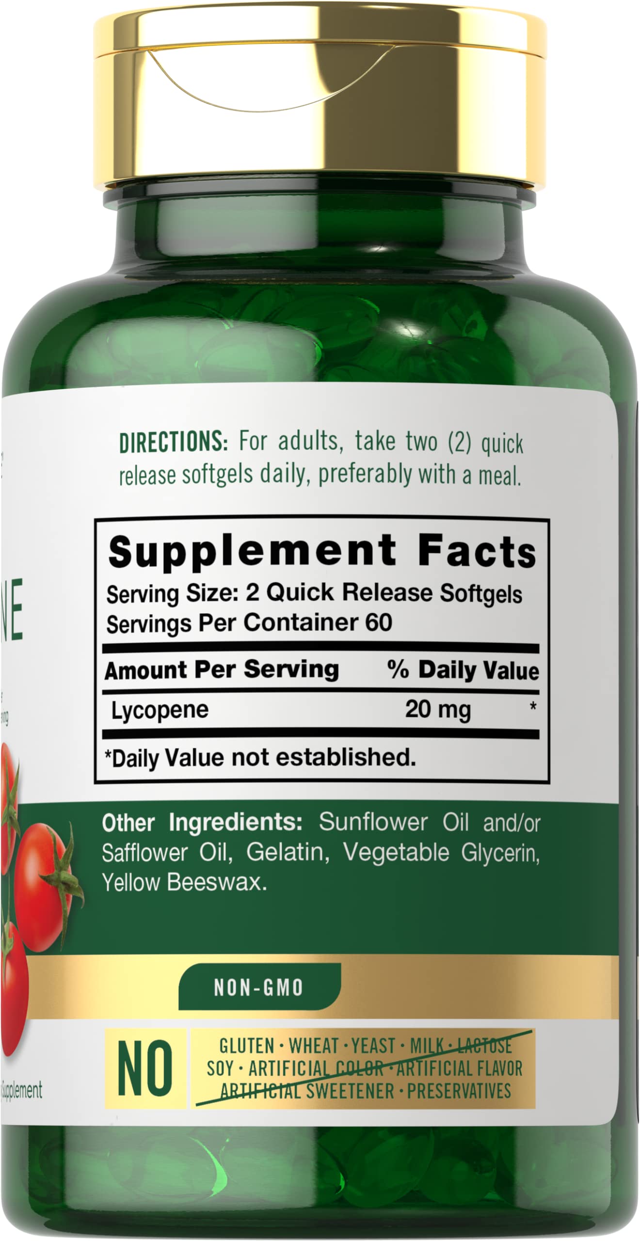 Foto 3 pulgar | Suplemento de Licopeno Carlyle 20 Mg 120 Cápsulas Blandas sin OGM sin Gluten - Venta Internacional