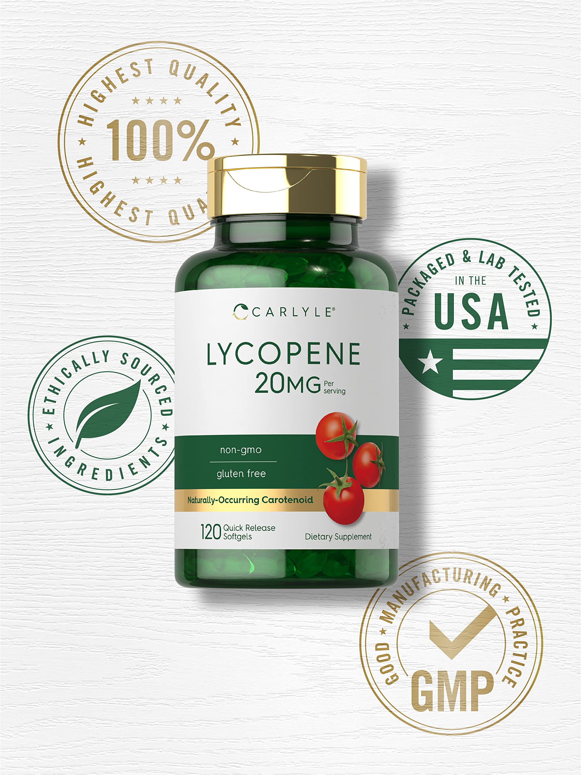 Foto 6 pulgar | Suplemento de Licopeno Carlyle 20 Mg 120 Cápsulas Blandas sin OGM sin Gluten - Venta Internacional