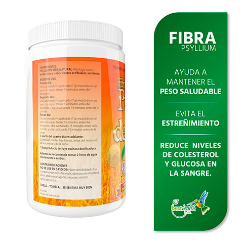 Foto 3 pulgar | Fibra Pureza de Oro 340g Best Health Fibra Premium 100% Natural