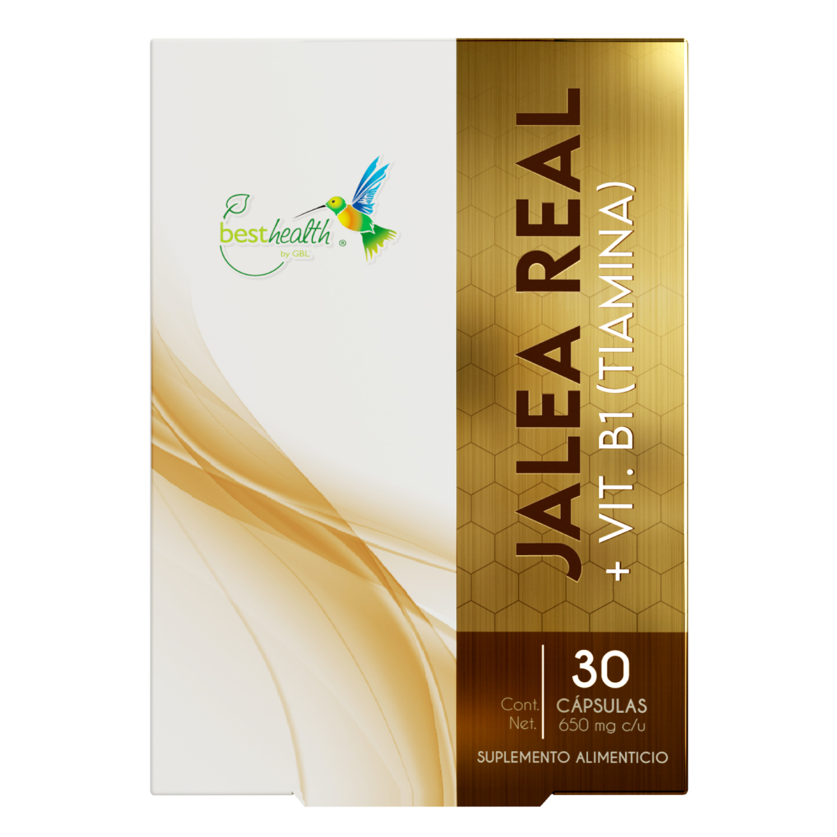 Jalea Real + Vitamina B1 Tiamina 30 Caps Best Health Suplemento Alimenticio