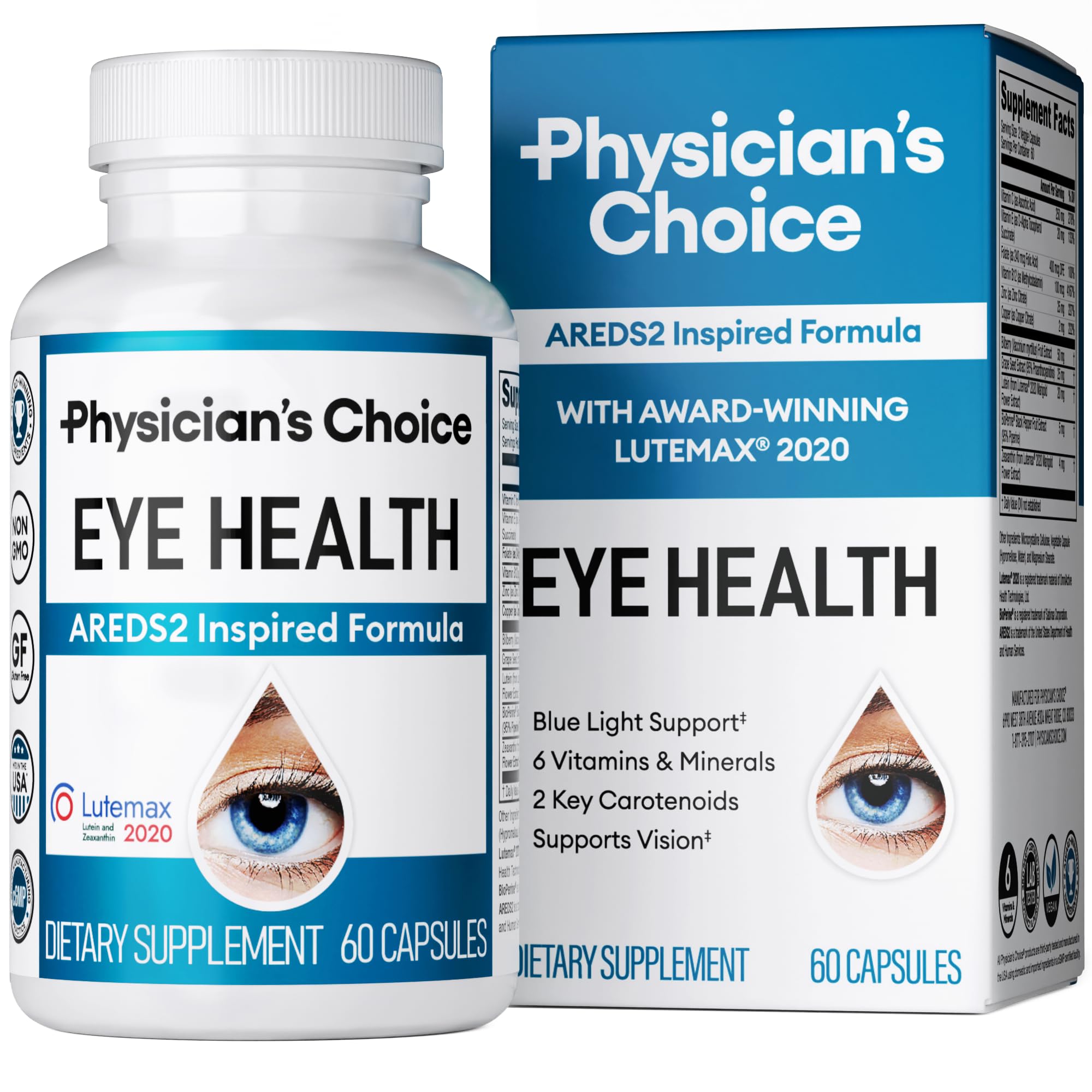Eye Vitamins Physician's Choice Areds 2 Luteína Y Zeaxantina - Venta Internacional.