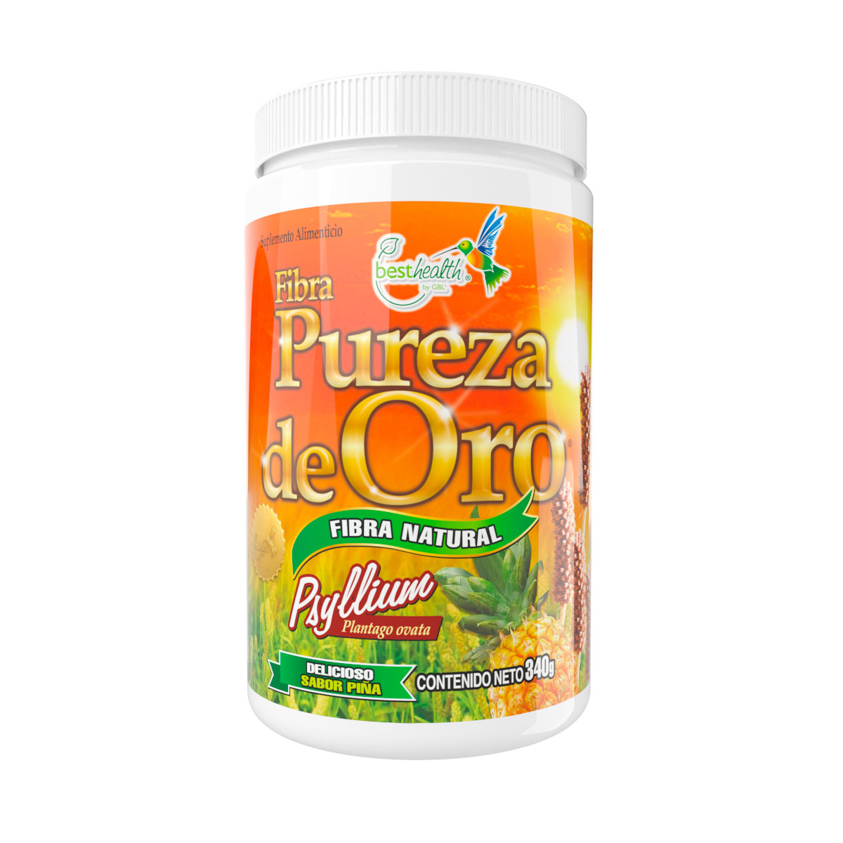 Foto 2 pulgar | Fibra de Piña Pureza de Oro 340g - Promueve la Salud Digestiva