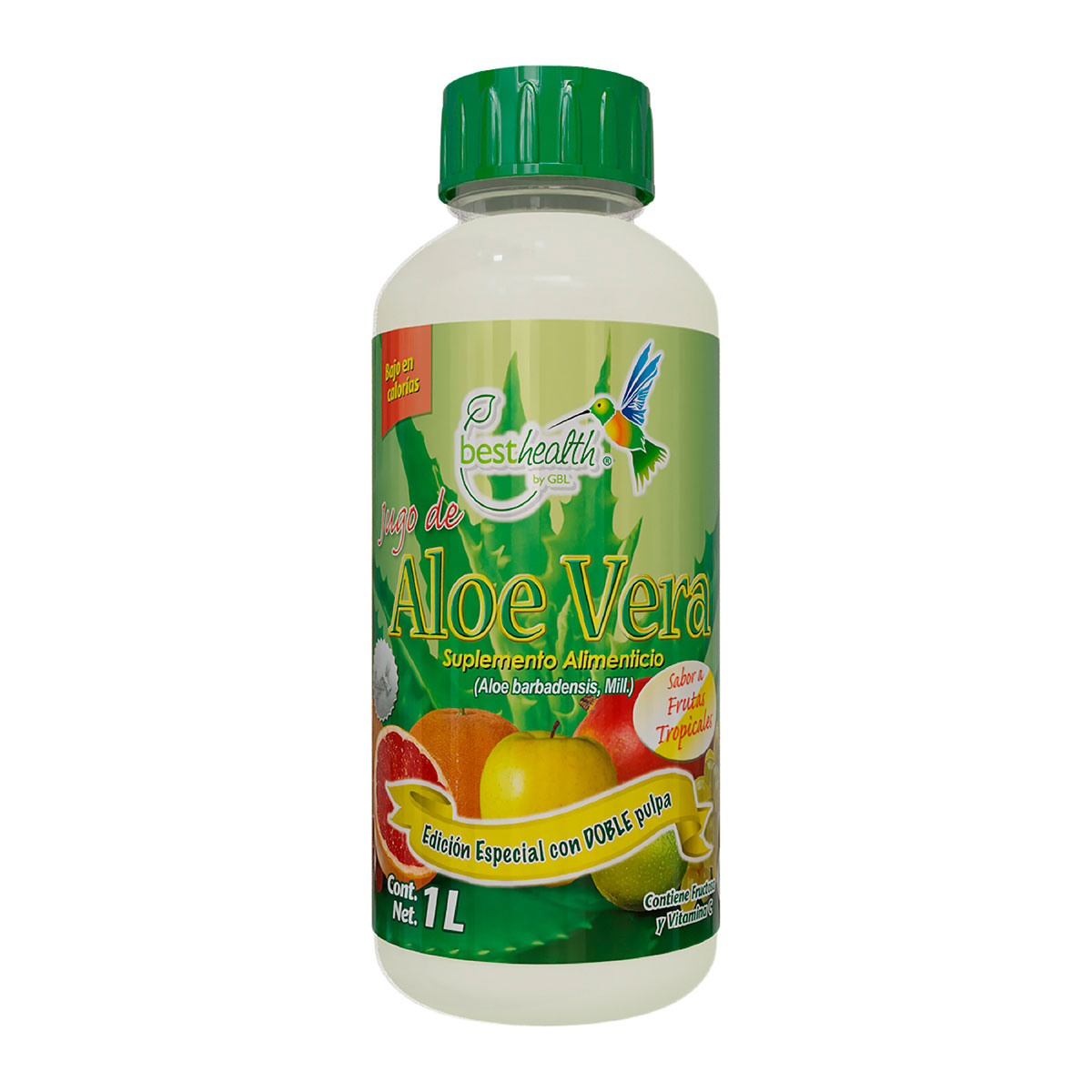 Foto 2 pulgar | Jugo de Aloe Vera 100% Natural con Trocitos de Sábila y Doble Pulpa - 1L