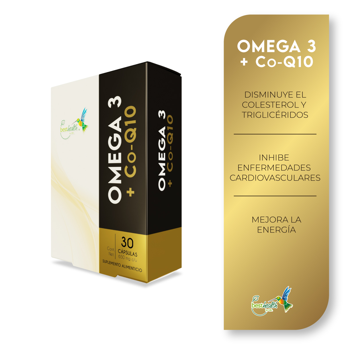 Foto 3 pulgar | Omega 3 + Coq10 30 Cápsulas Best Health Antioxidante