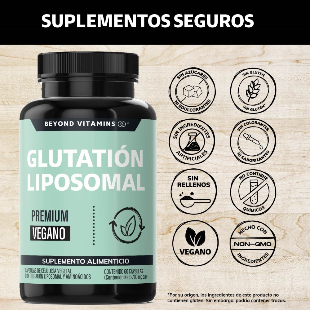 Foto 3 pulgar | Suplemento Alimenticio L-glutation Liposomal, L-glutamina, L-glicina, Zinc Y Selenio 60 Cápsulas
