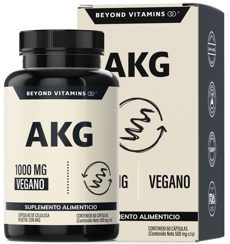 Foto 2 pulgar | Suplemento Alimenticio Beyond Vitamins Akg Ácido Alfa Cetoglutárico 1000mg 60 Cápsulas