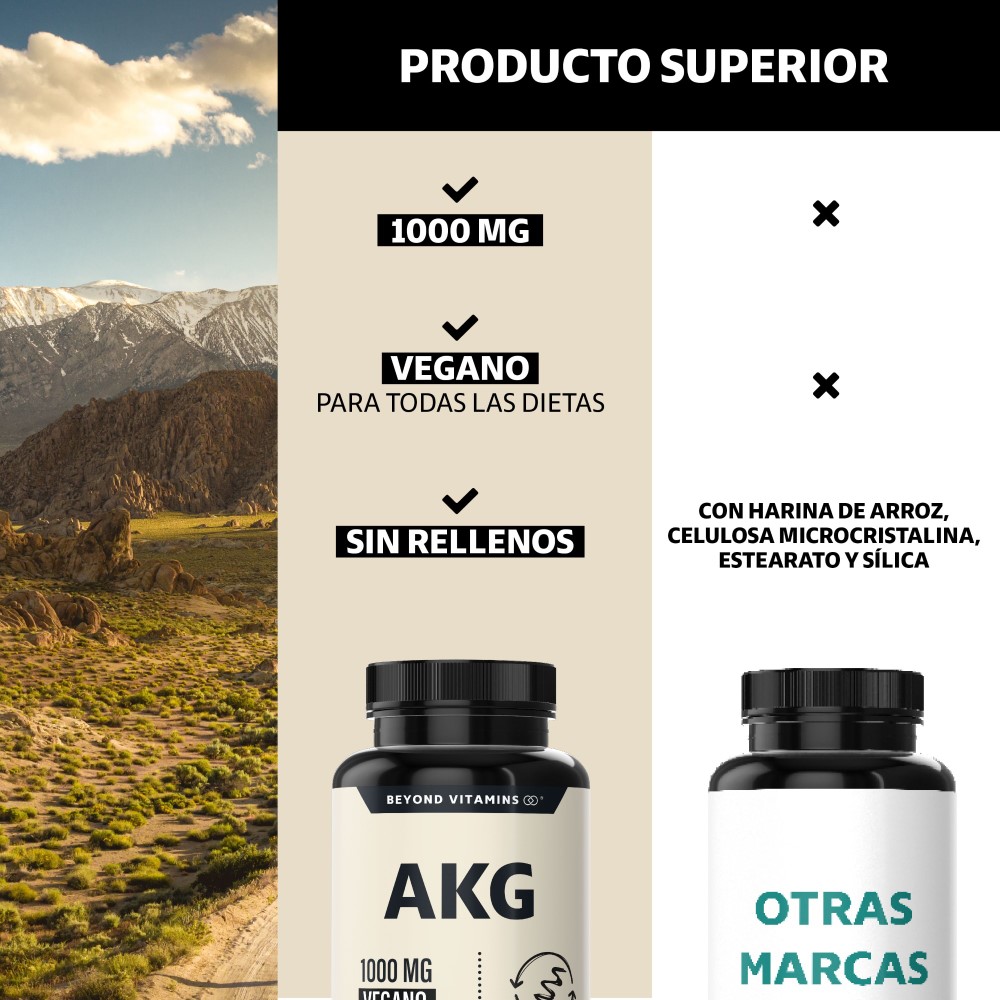 Foto 4 pulgar | Suplemento Alimenticio Beyond Vitamins Akg Ácido Alfa Cetoglutárico 1000mg 60 Cápsulas
