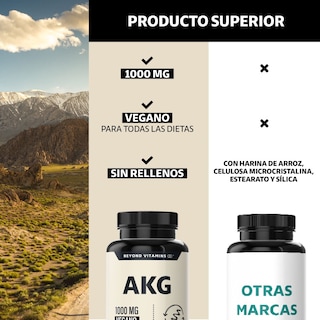 Foto 3 | Suplemento Alimenticio Beyond Vitamins Akg Ácido Alfa Cetoglutárico 1000mg 60 Cápsulas