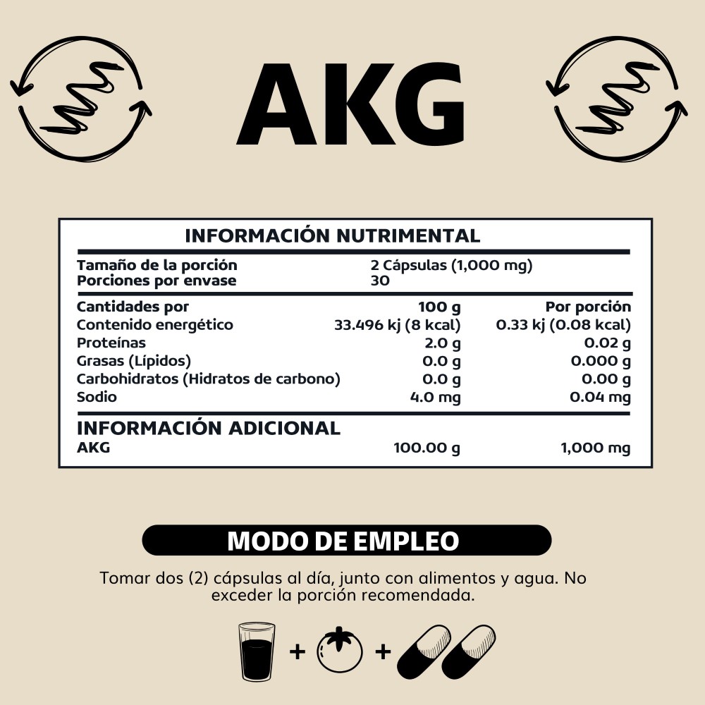 Foto 7 pulgar | Suplemento Alimenticio Beyond Vitamins Akg Ácido Alfa Cetoglutárico 1000mg 60 Cápsulas