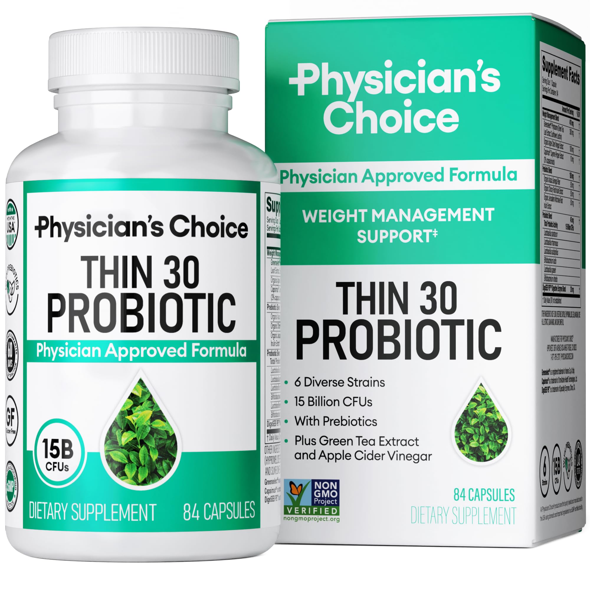 Foto 2 pulgar | Suplemento Physician's Choice Probiotics Thin-30 84 Unidades - Venta Internacional.