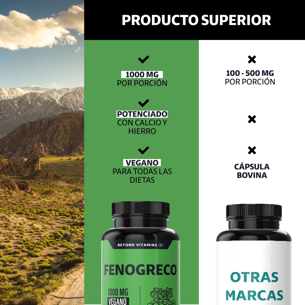 Foto 4 pulgar | Suplemento Alimenticio Beyond Vitamins Fenogreco, Calcio Y Hierro 60 Cápsulas