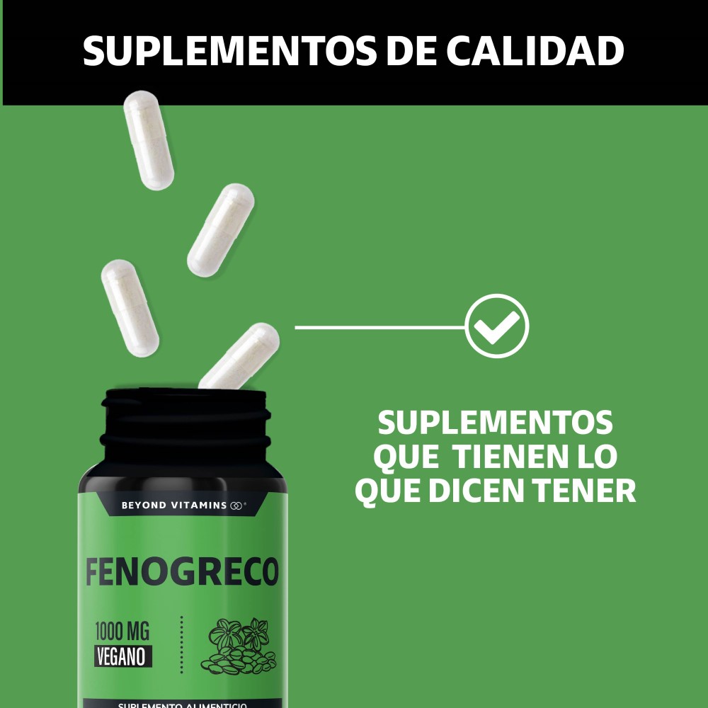 Foto 5 pulgar | Suplemento Alimenticio Beyond Vitamins Fenogreco, Calcio Y Hierro 60 Cápsulas