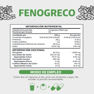 Foto 6 | Suplemento Alimenticio Beyond Vitamins Fenogreco, Calcio Y Hierro 60 Cápsulas