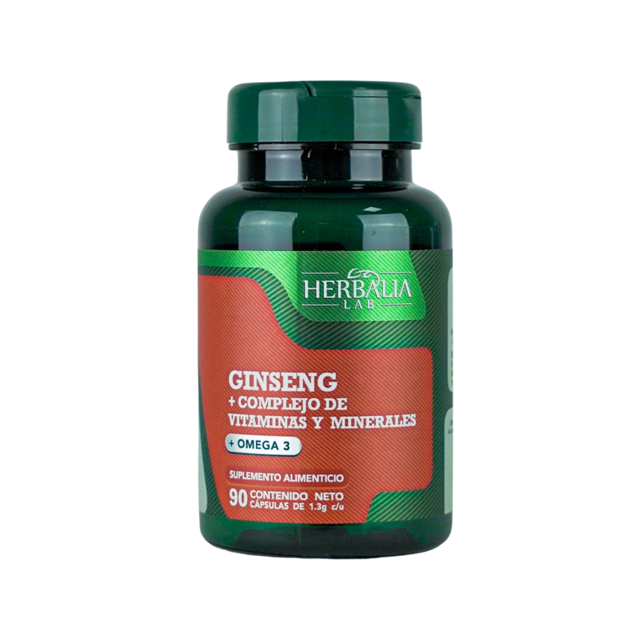 Herbalia Lab | Ginseng Y Complejo Multivitamínico Con Omega 3 - 90 Cápsulas