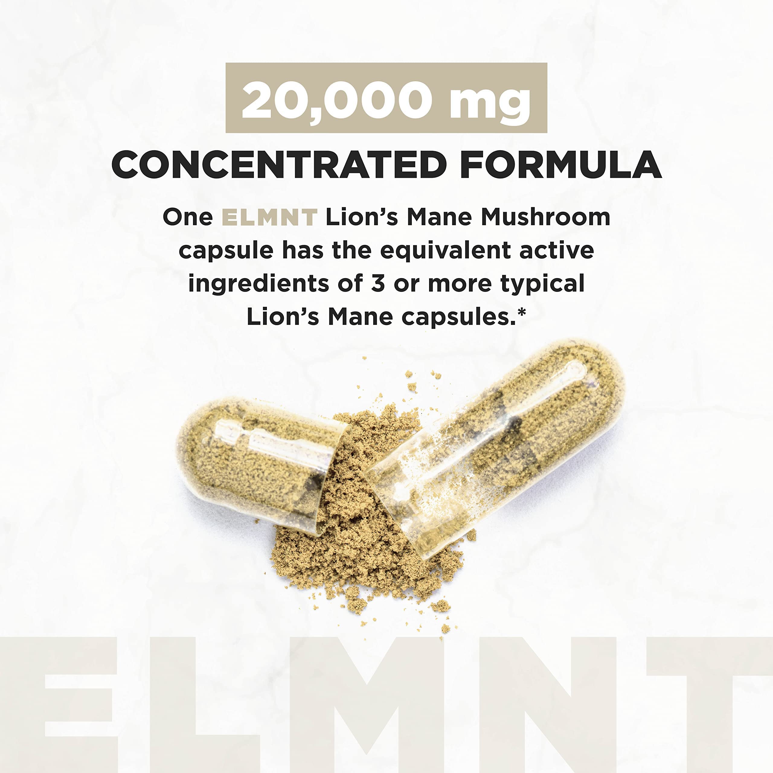 Foto 4 pulgar | Suplemento Terra Elmnt Lions Mane De 20,000 Mg Con Ashwagandha Y Rodiola - Venta Internacional.