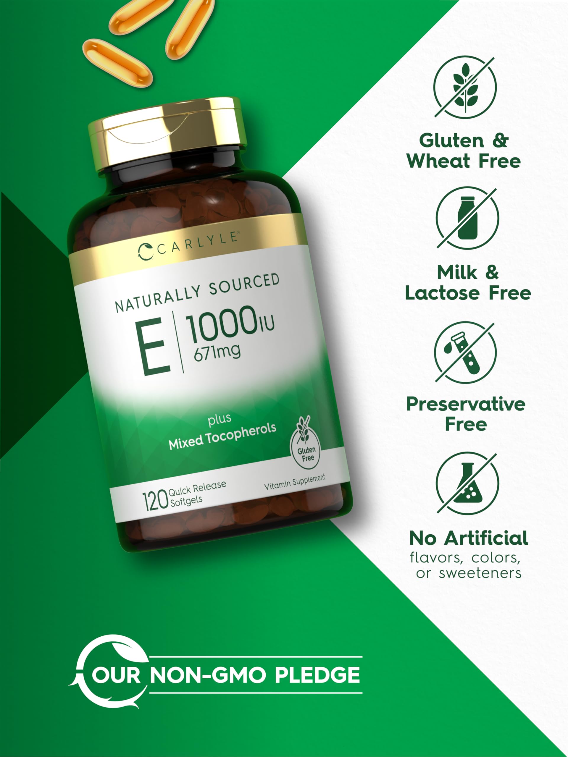 Foto 6 pulgar | Suplemento de Vitamina E Carlyle 1000 Ui 671 Mg 120 Cápsulas Blandas - Venta Internacional