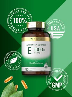 Foto 6 | Suplemento de Vitamina E Carlyle 1000 Ui 671 Mg 120 Cápsulas Blandas - Venta Internacional