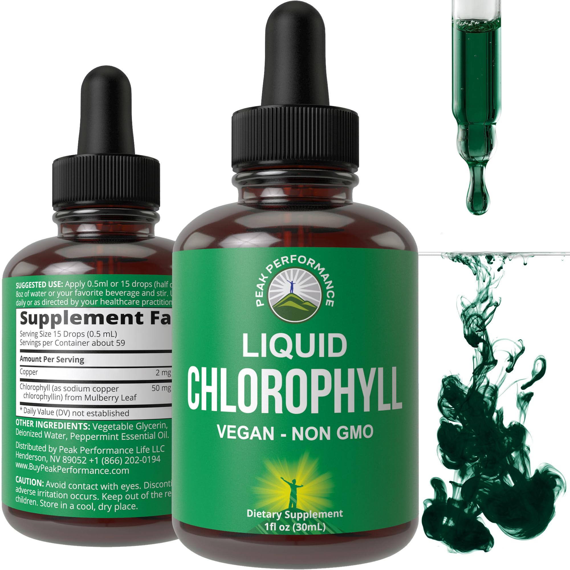Foto 2 pulgar | Suplemento Peak Performance Chlorophyll Liquid Drops - Venta Internacional