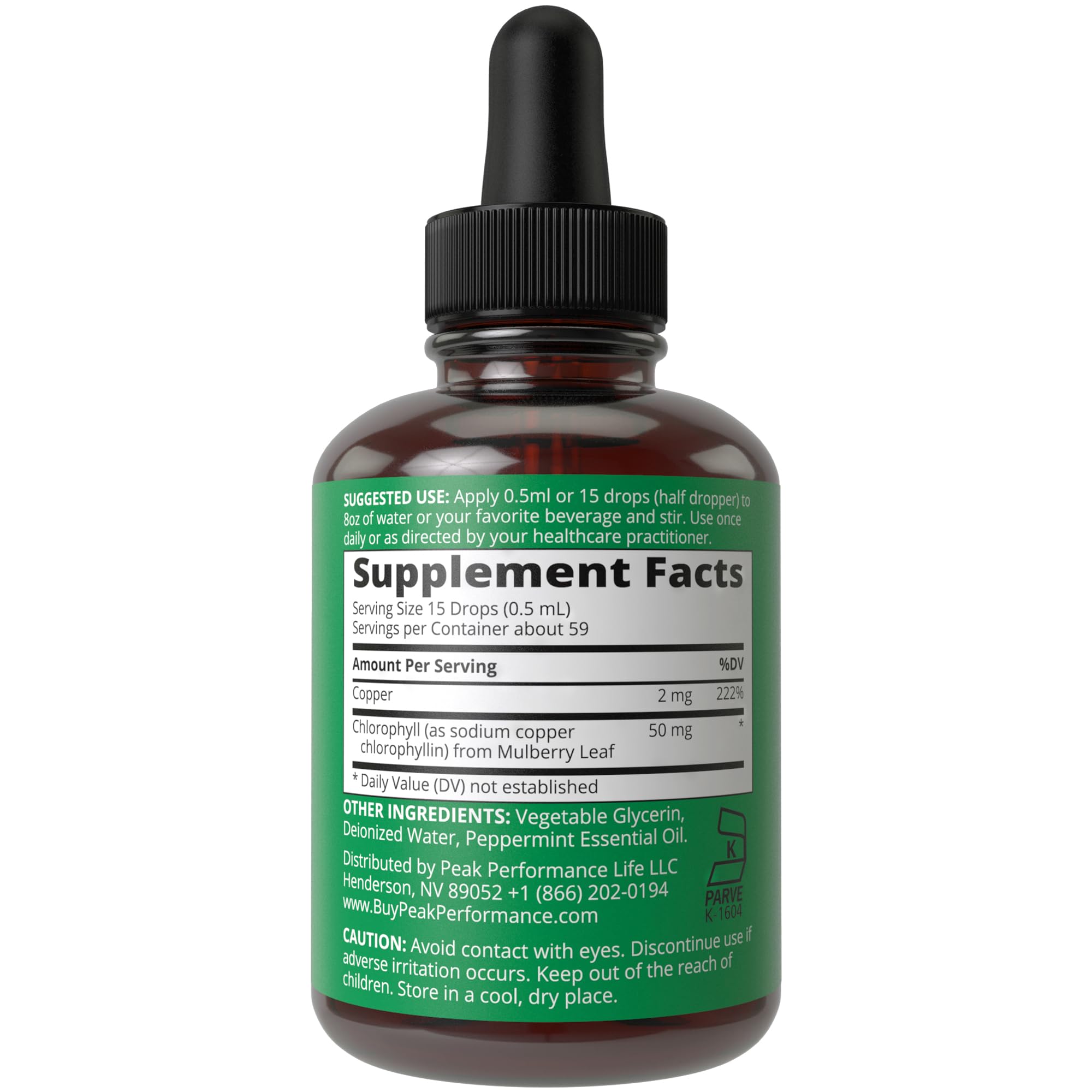 Foto 3 pulgar | Suplemento Peak Performance Chlorophyll Liquid Drops - Venta Internacional