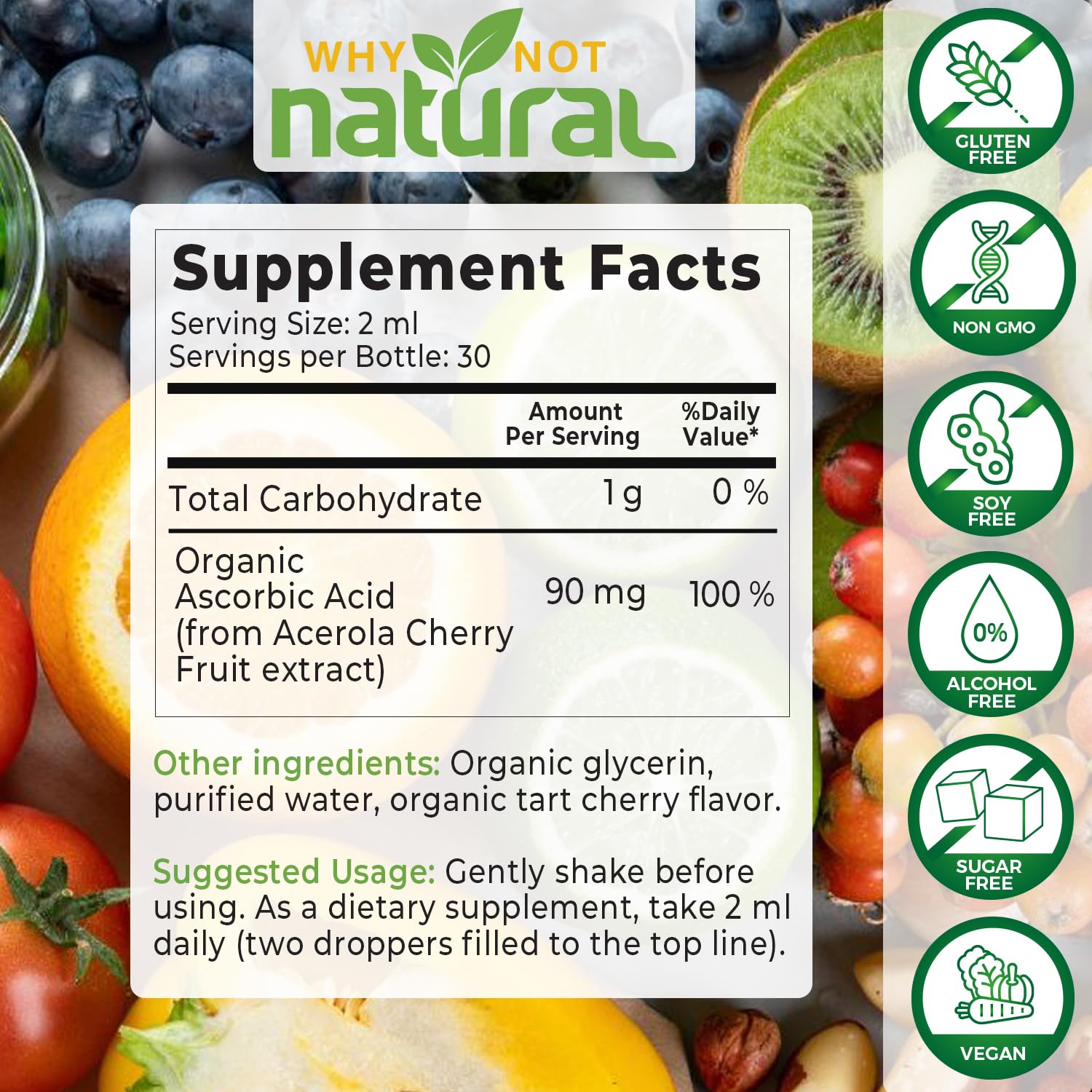 Foto 4 pulgar | Suplemento Why Not Gotas Líquidas Naturales de Vitamina C - Venta Internacional