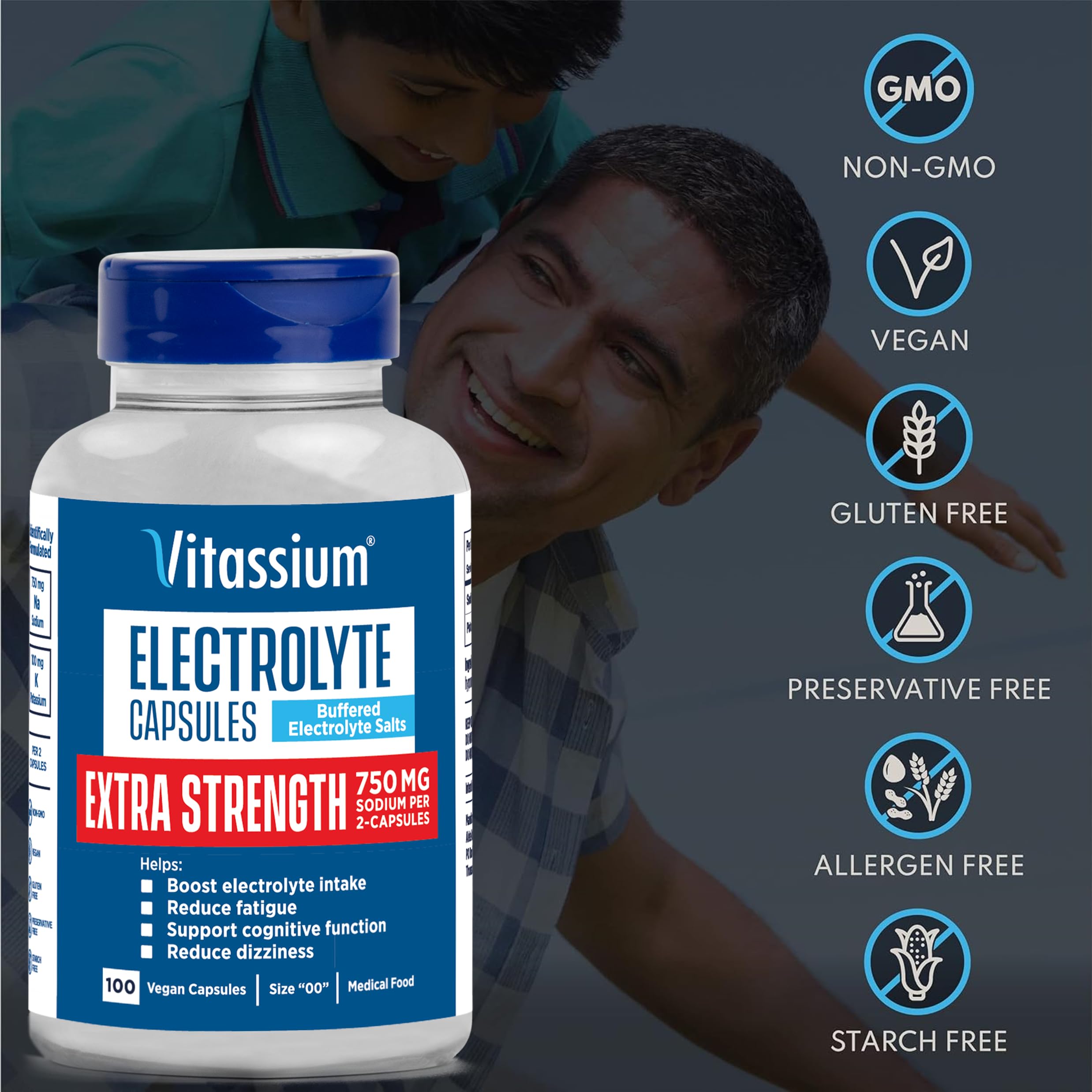 Foto 6 pulgar | Cápsulas Electrolíticas Vitassium Extra Strength 100 Cápsulas - Venta Internacional