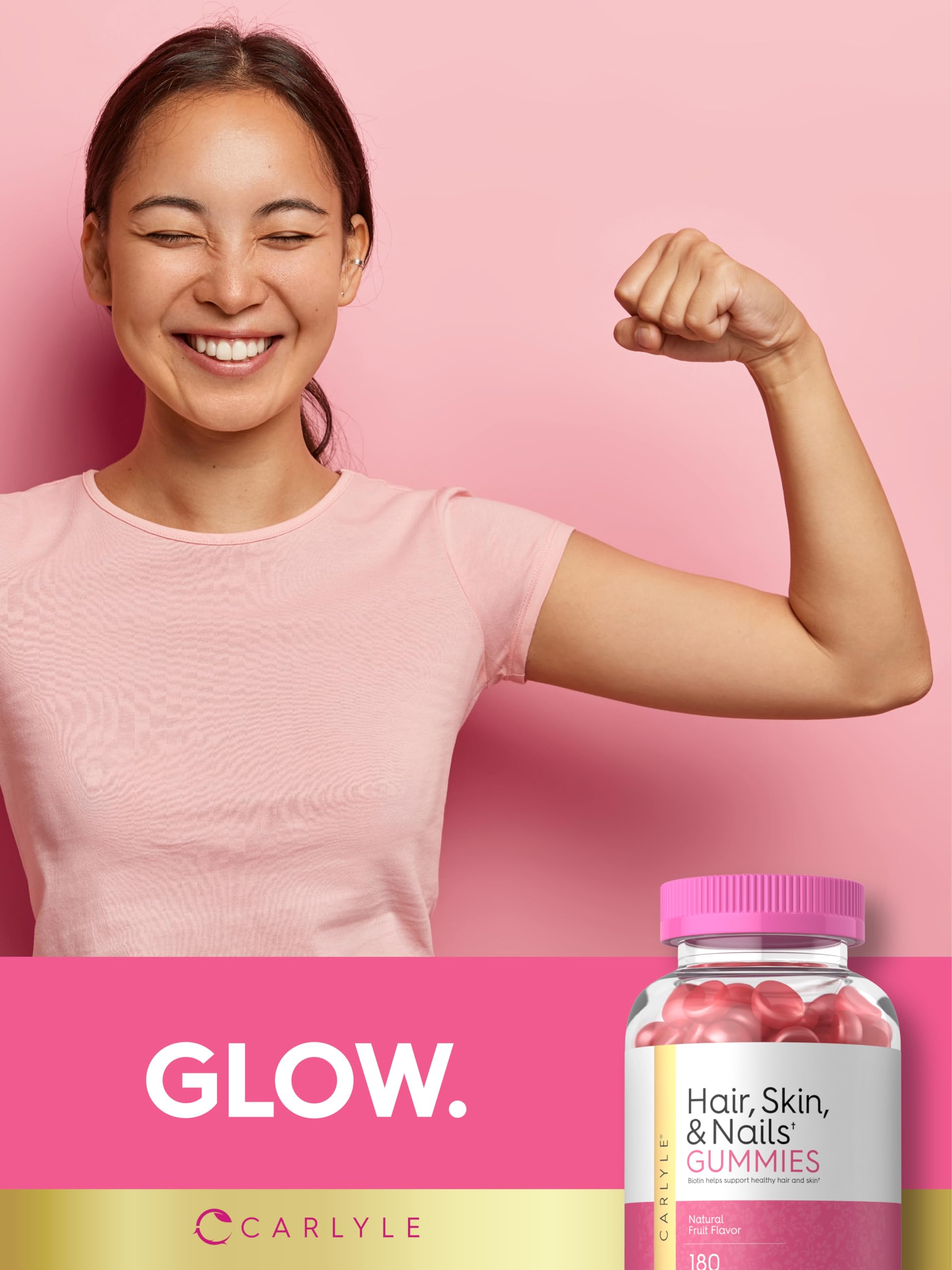 Foto 7 | Gomitas Carlyle para Cabello Piel y Uñas con Biotina 180 unidades - Venta Internacional