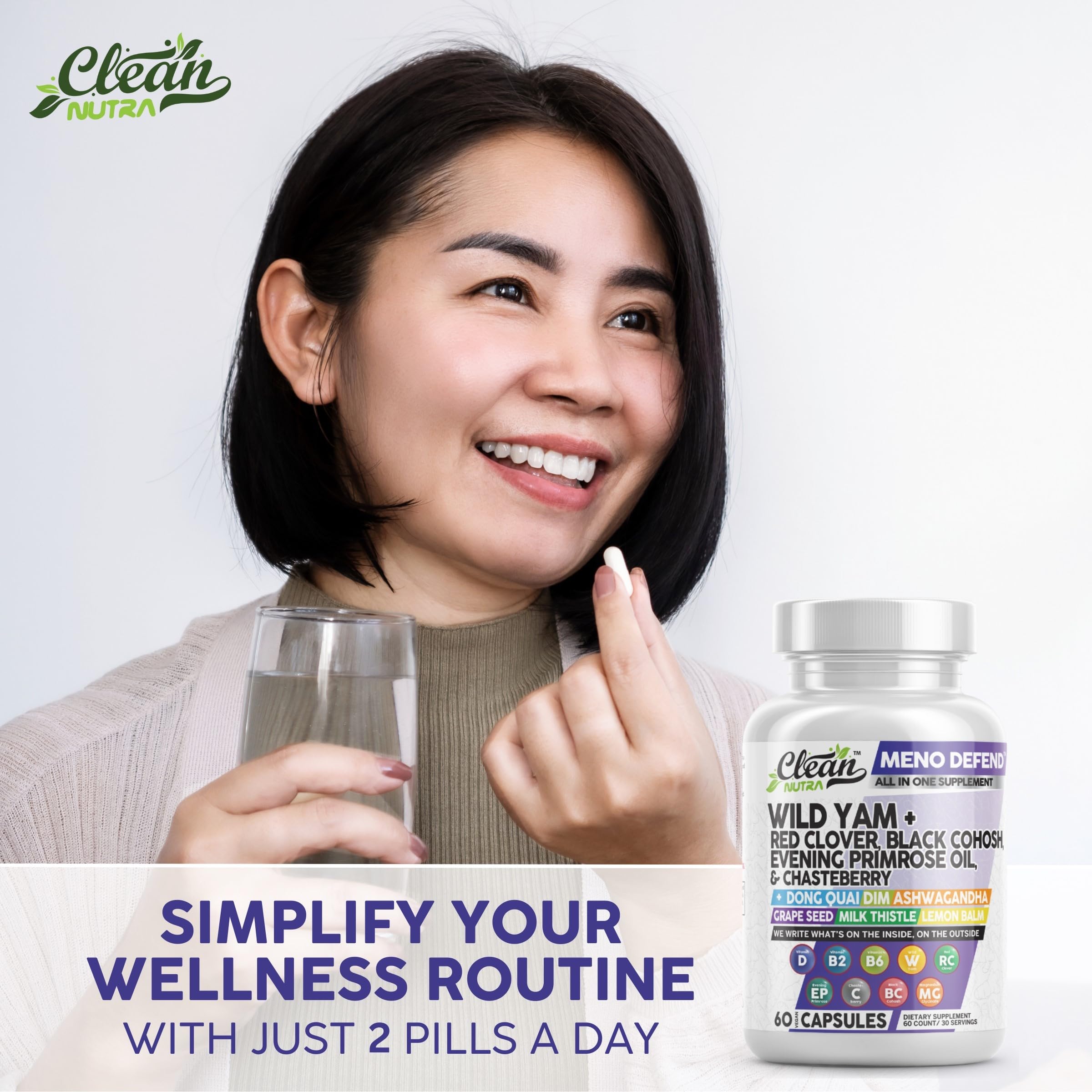 Foto 7 pulgar | Suplemento Meno Defend de Clean Nutra para el Equilibrio Hormonal en Mujeres - Venta Internacional