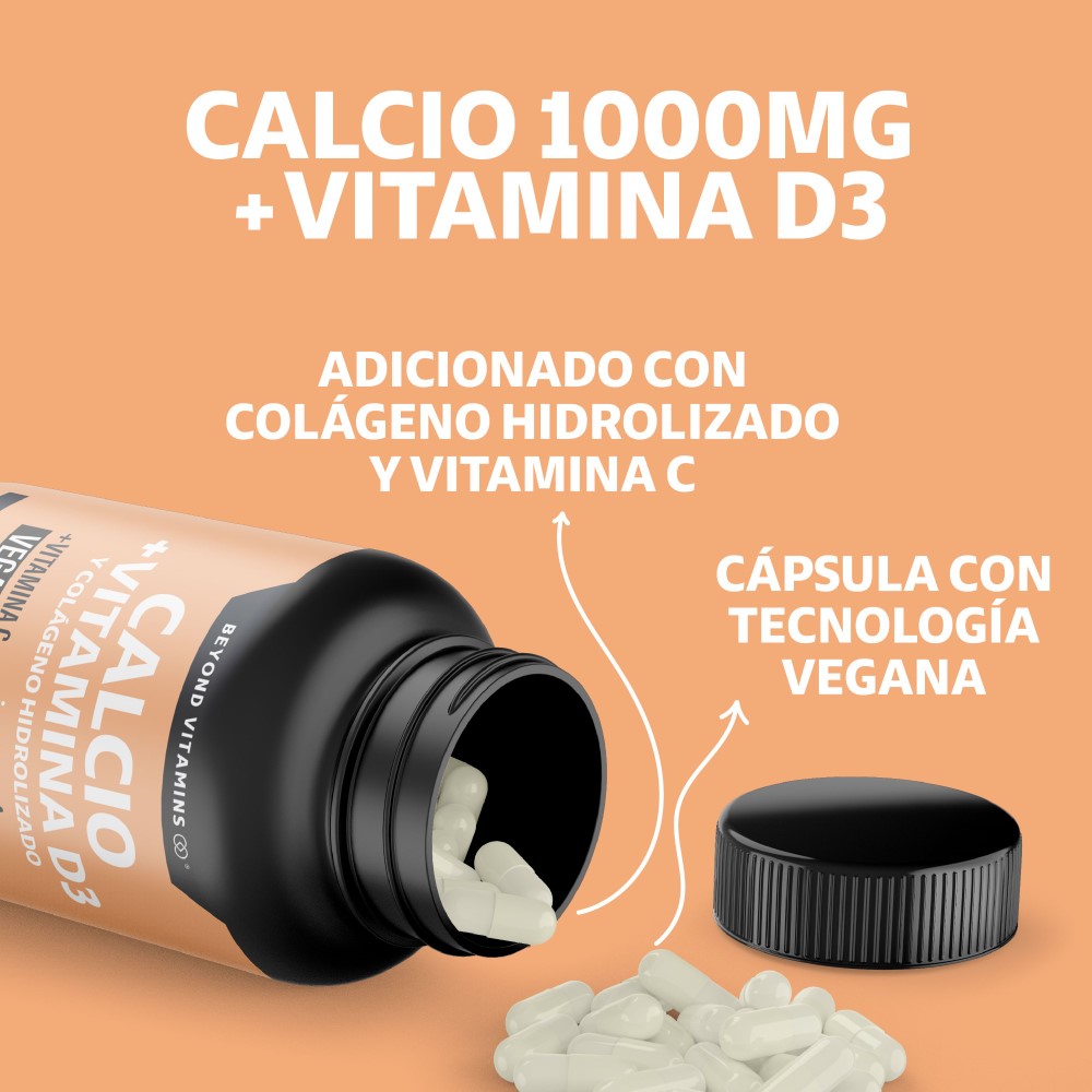 Foto 4 pulgar | Suplemento Alimenticio Beyond Vitamins Calcio, Vitamina D3, Colágeno Hidrolizado Y Vitamina C  60 Cápsulas
