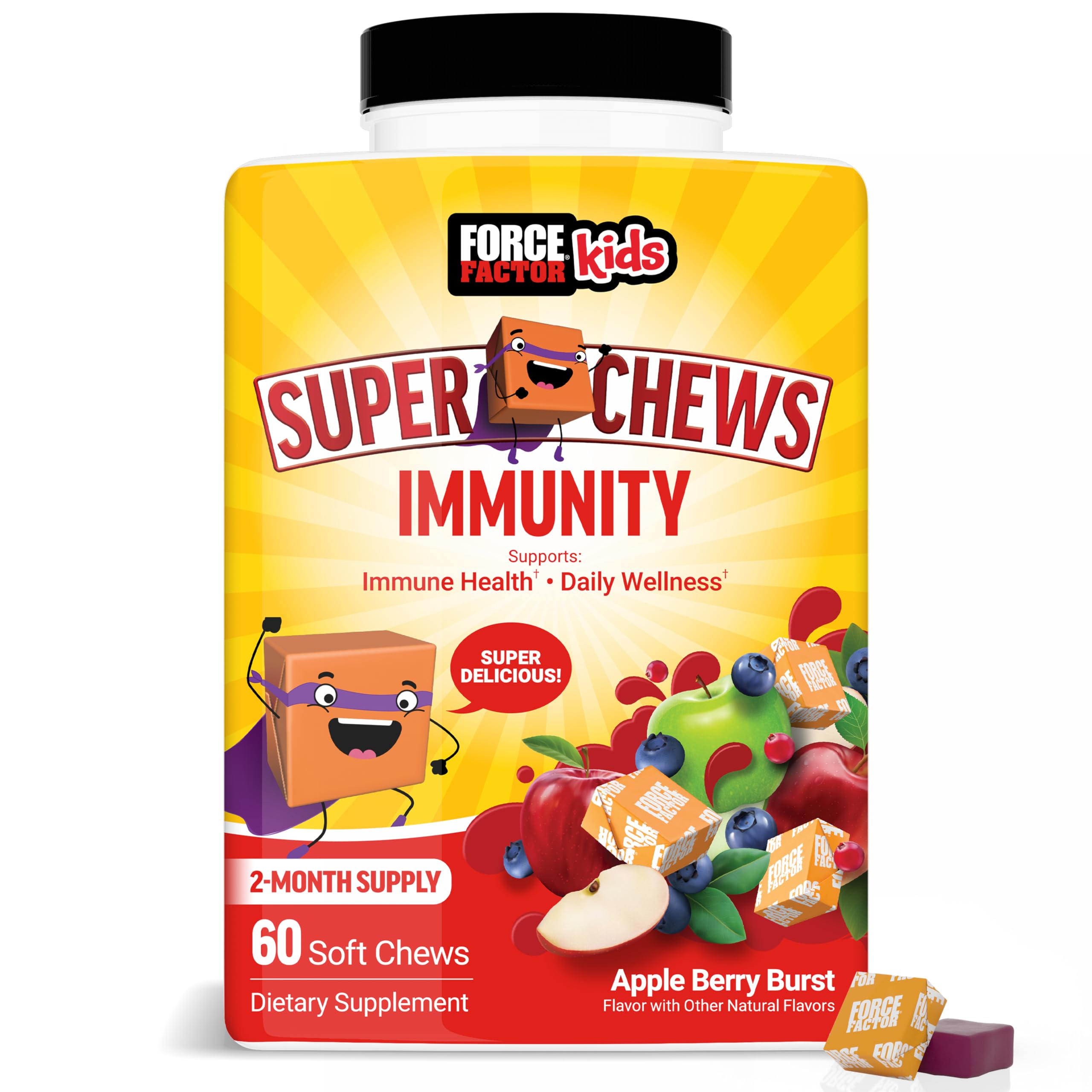 Foto 2 pulgar | Suplemento Force Factor Kids Immunity Super Chews 60 Unidades - Venta Internacional