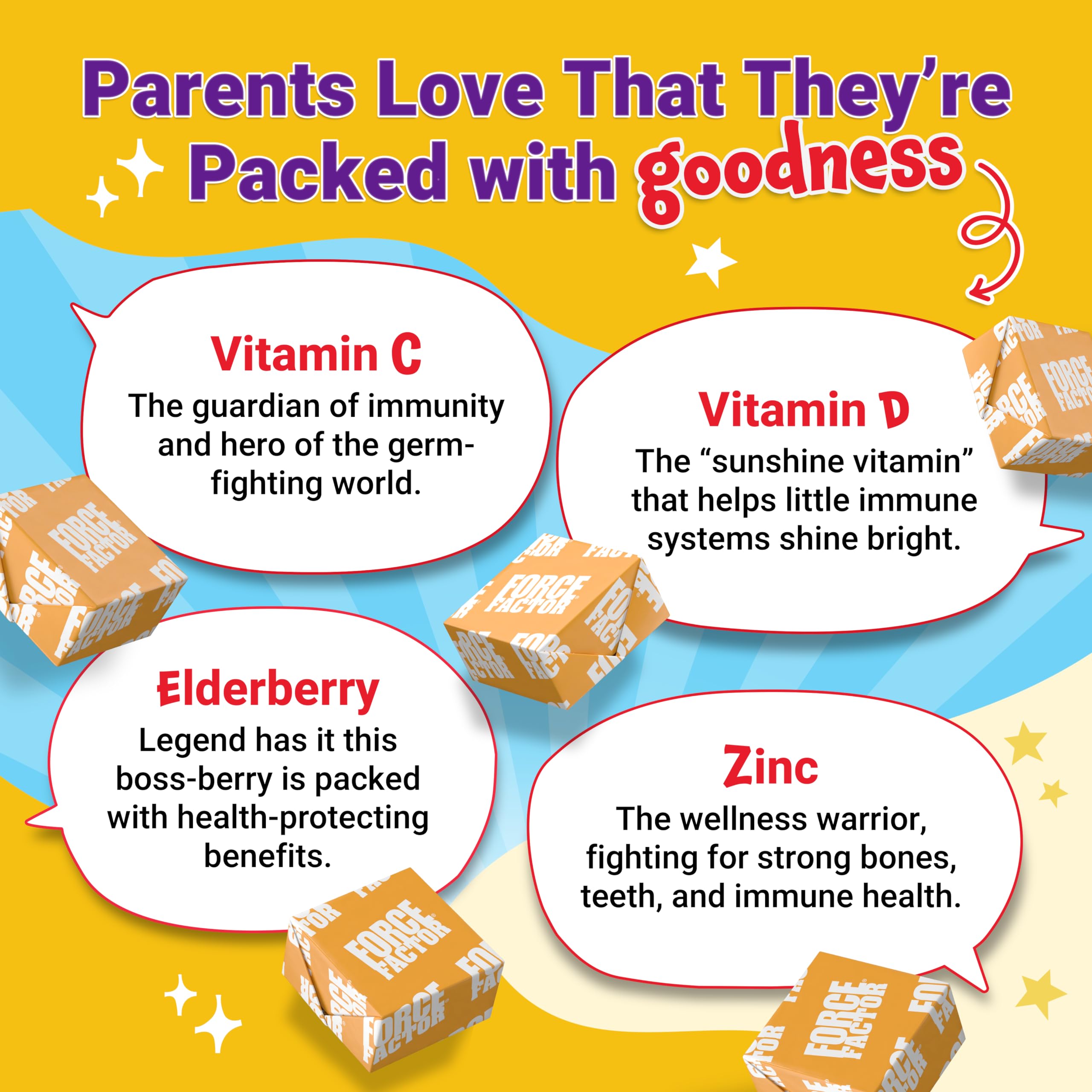 Foto 3 | Suplemento Force Factor Kids Immunity Super Chews 60 Unidades - Venta Internacional