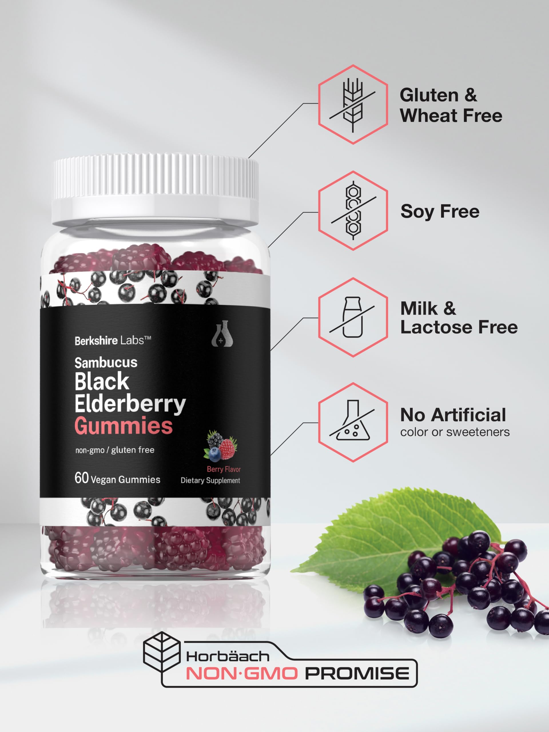 Foto 5 | Suplemento: Gomitas Horbaach Sambucus de Saúco Negro 60 Unidades - Venta Internacional