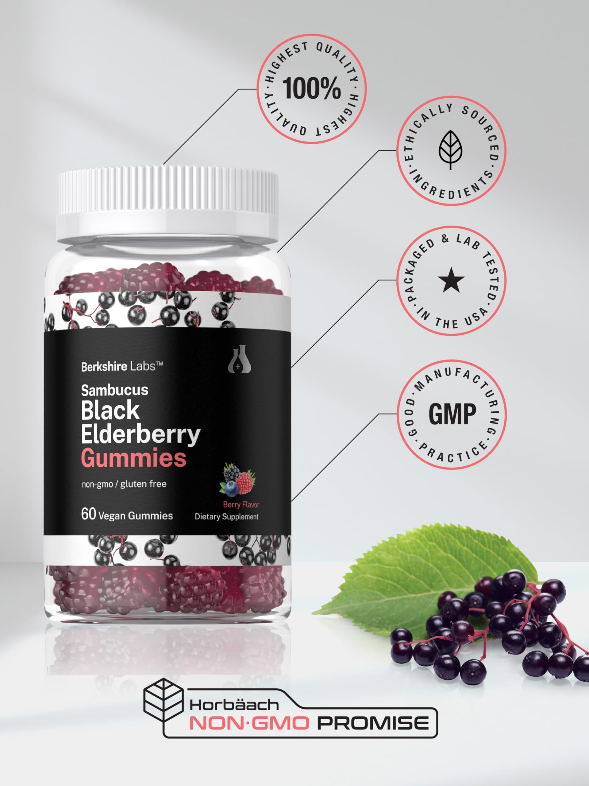 Foto 7 pulgar | Suplemento: Gomitas Horbaach Sambucus de Saúco Negro 60 Unidades - Venta Internacional