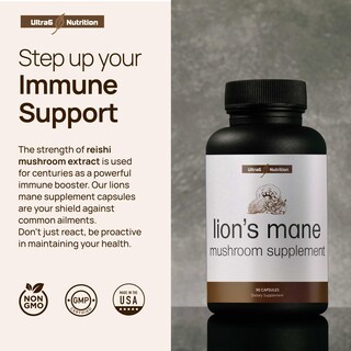Foto 6 | Suplemento Ultra6 Nutrition Organic Lions Mane 90 Cápsulas - Venta Internacional