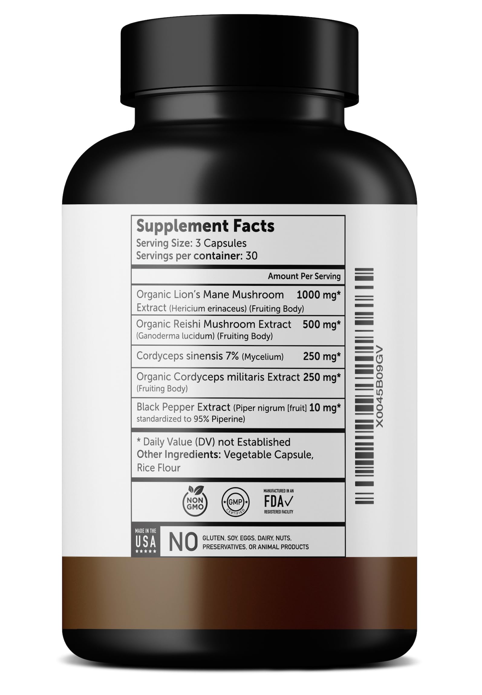 Foto 8 pulgar | Suplemento Ultra6 Nutrition Organic Lions Mane 90 Cápsulas - Venta Internacional