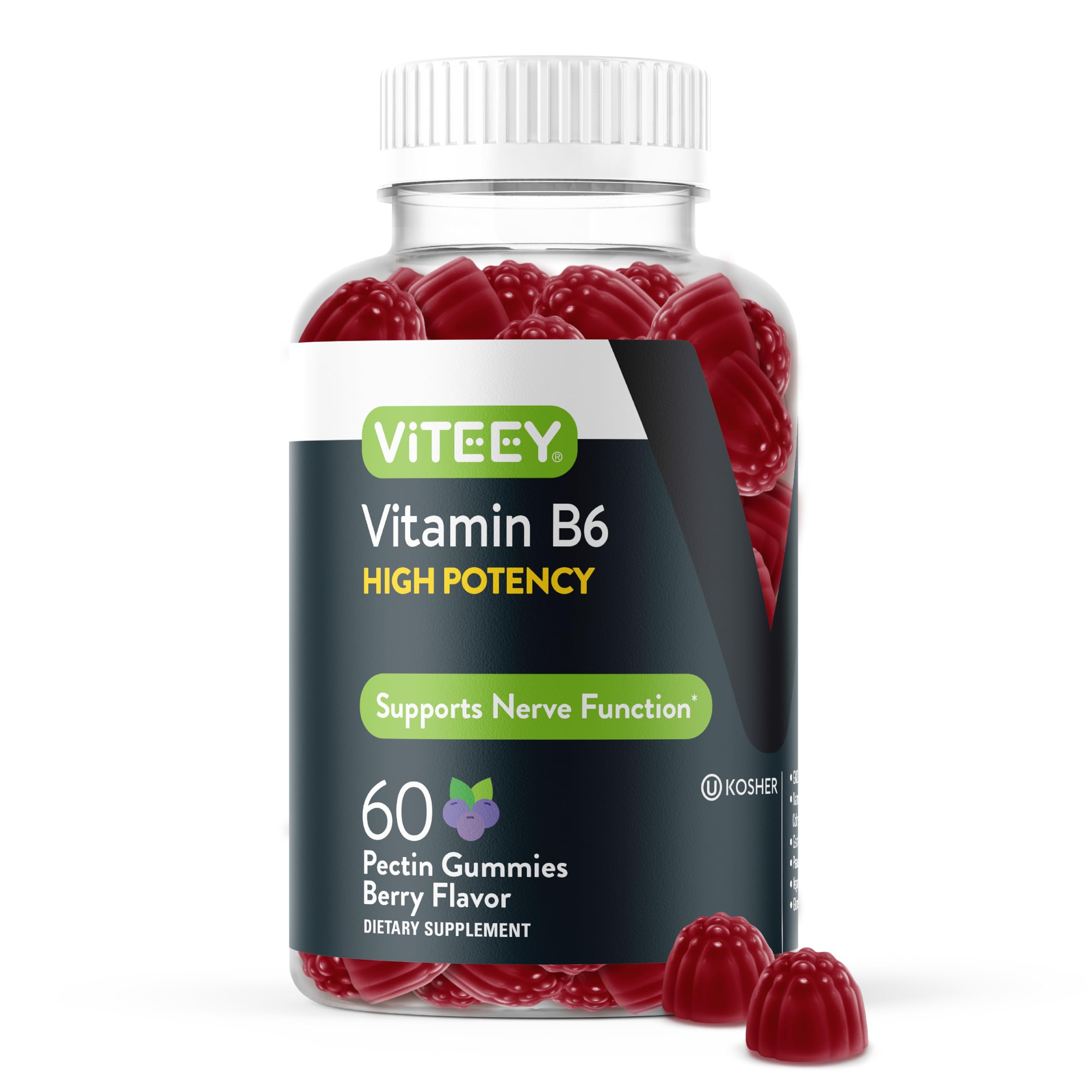 Foto 2 pulgar | Gomitas de Vitamina B6 Viteey 100 Mg para Adultos y Adolescentes 60 Unidades - Venta Internacional