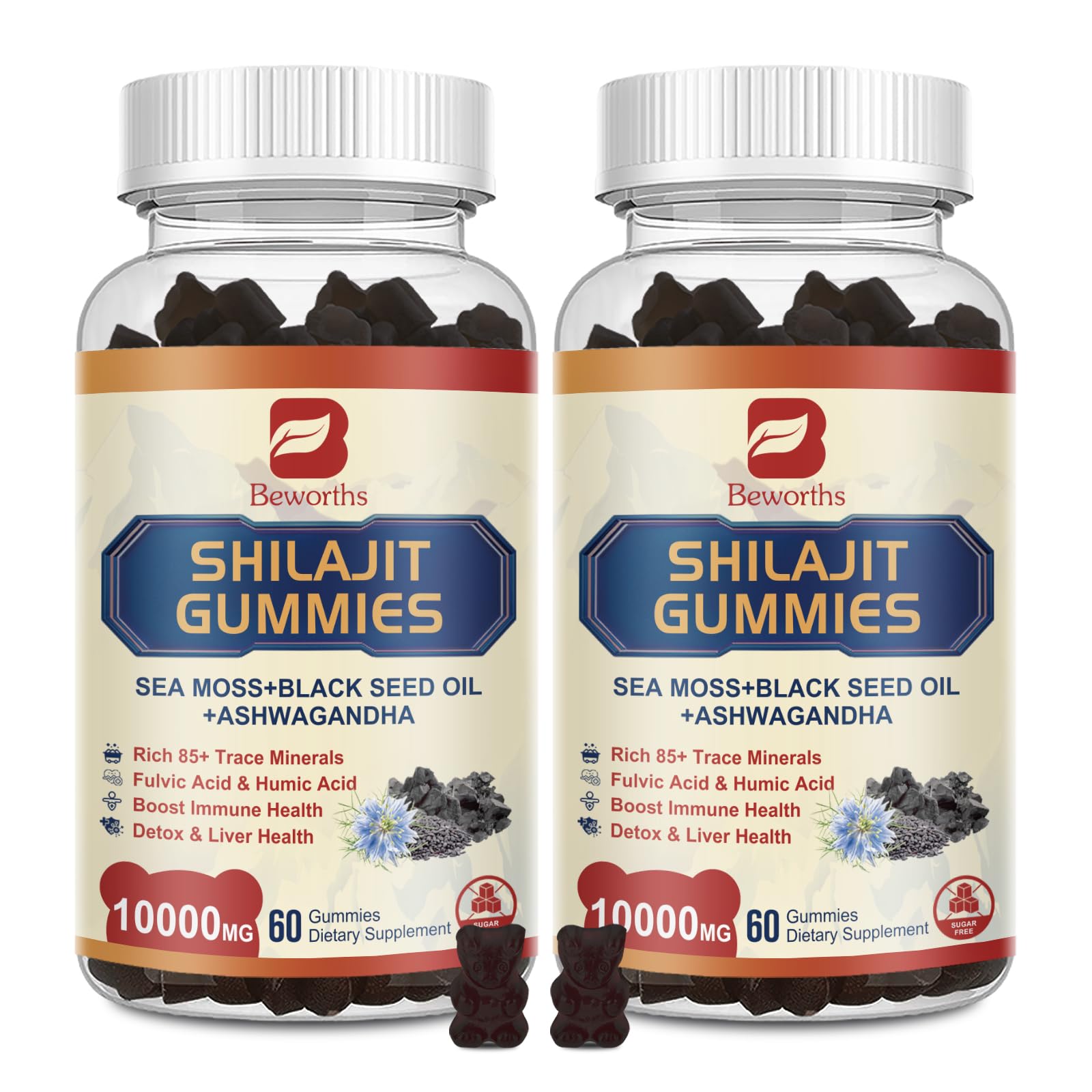 Foto 2 pulgar | Suplemento Gummies B Beworths Shilajit Sea Moss con Semillas Negras - Venta Internacional