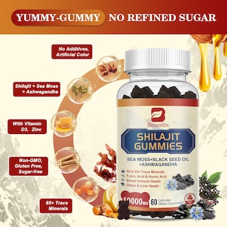 Foto 5 | Suplemento Gummies B Beworths Shilajit Sea Moss con Semillas Negras - Venta Internacional
