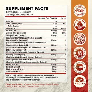 Foto 7 | Suplemento Gummies B Beworths Shilajit Sea Moss con Semillas Negras - Venta Internacional
