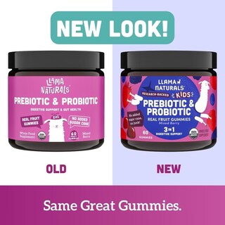 Foto 2 | Gomitas Prebióticas y Probióticas Llama Naturals para Niños 120 Unidades - Venta Internacional