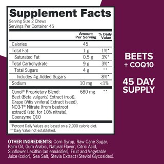 Foto 6 | Suplemento Qunol Beets Chews 90 Masticables-Venta Internacional