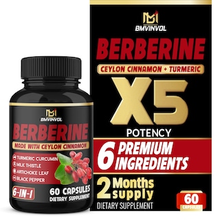 Foto 1 | Suplemento Clorhídrico de Berberina con Canela De Ceilán Y Cúrcuma 60 Cápsulas - Venta Internacional