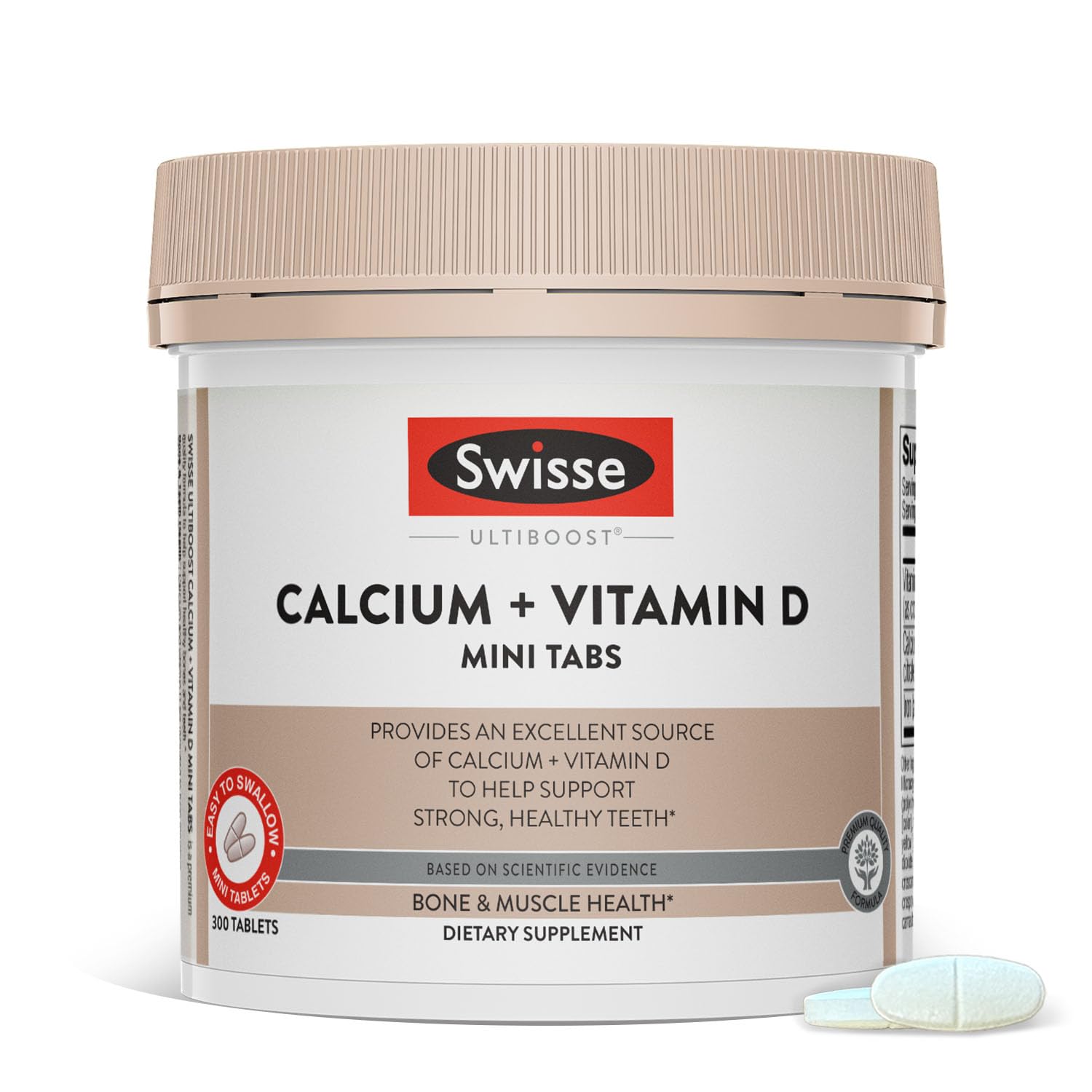 Foto 2 pulgar | Suplemento de Calcio Swisse Calcium con Vitamina D 830 Mg 300 Comprimidos - Venta Internacional