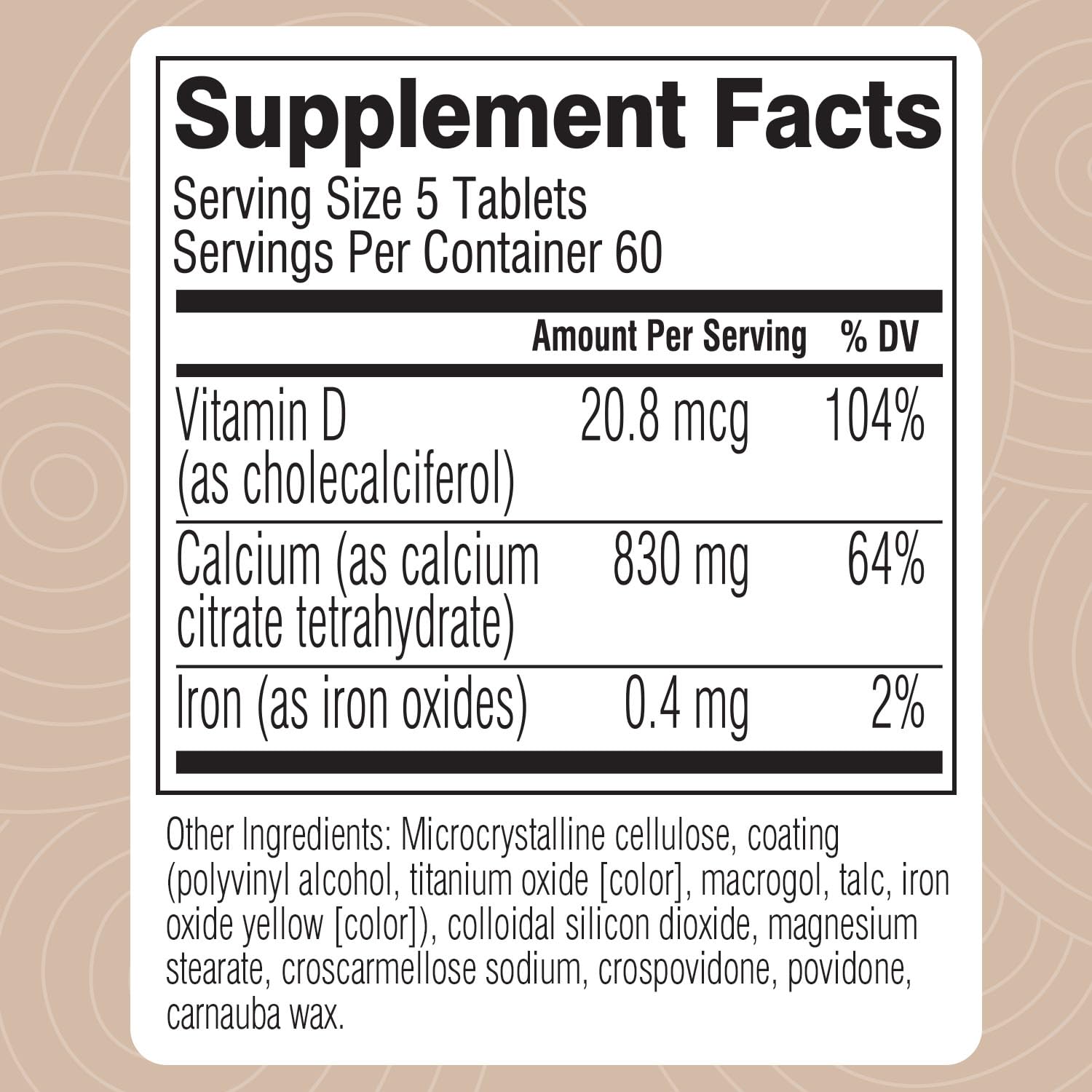 Foto 7 pulgar | Suplemento de Calcio Swisse Calcium con Vitamina D 830 Mg 300 Comprimidos - Venta Internacional