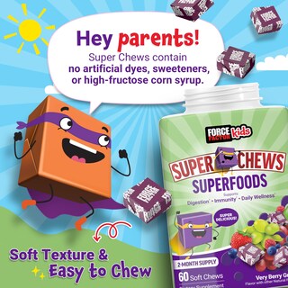 Foto 5 | Suplemento Force Factor Kids Superfood Super Chews 60 Unidades - Venta Internacional