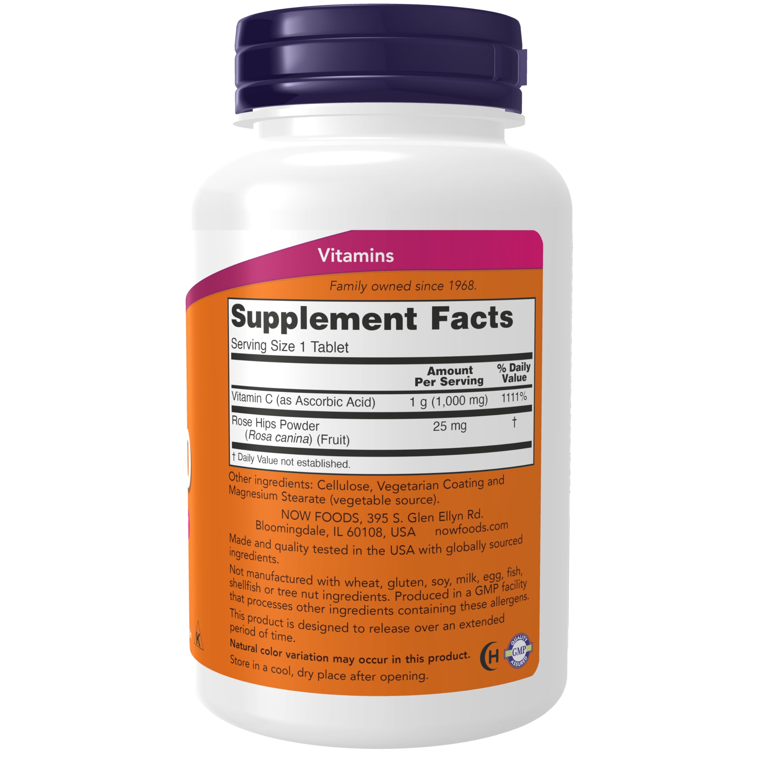 Foto 3 pulgar | Complementa Now Foods Con 100 Comprimidos se Vitamina C Con Rosa Mosqueta - Venta Internacional