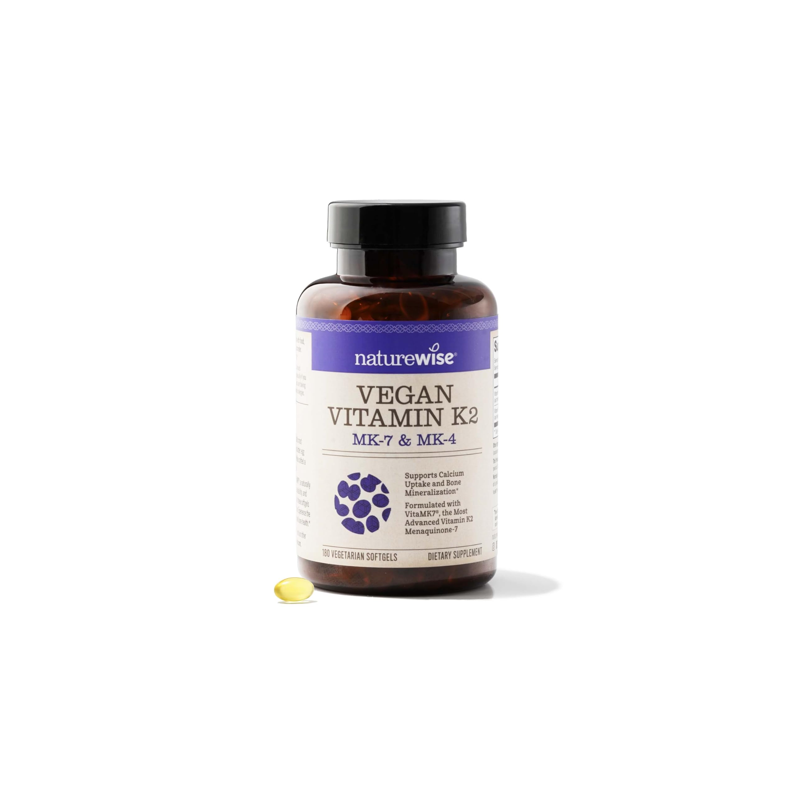 Suplemento de Vitamina K2 Mk-7 de Naturewise de 100 Mcg Y Mk-4 de 500 Mcg - Venta Internacional
