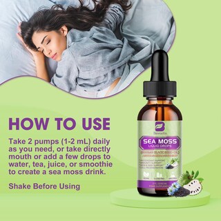 Foto 5 | Suplemento B Beworths Sea Moss En Gotas Líquidas Con Aceite De Semillas Negras - Venta Internacional