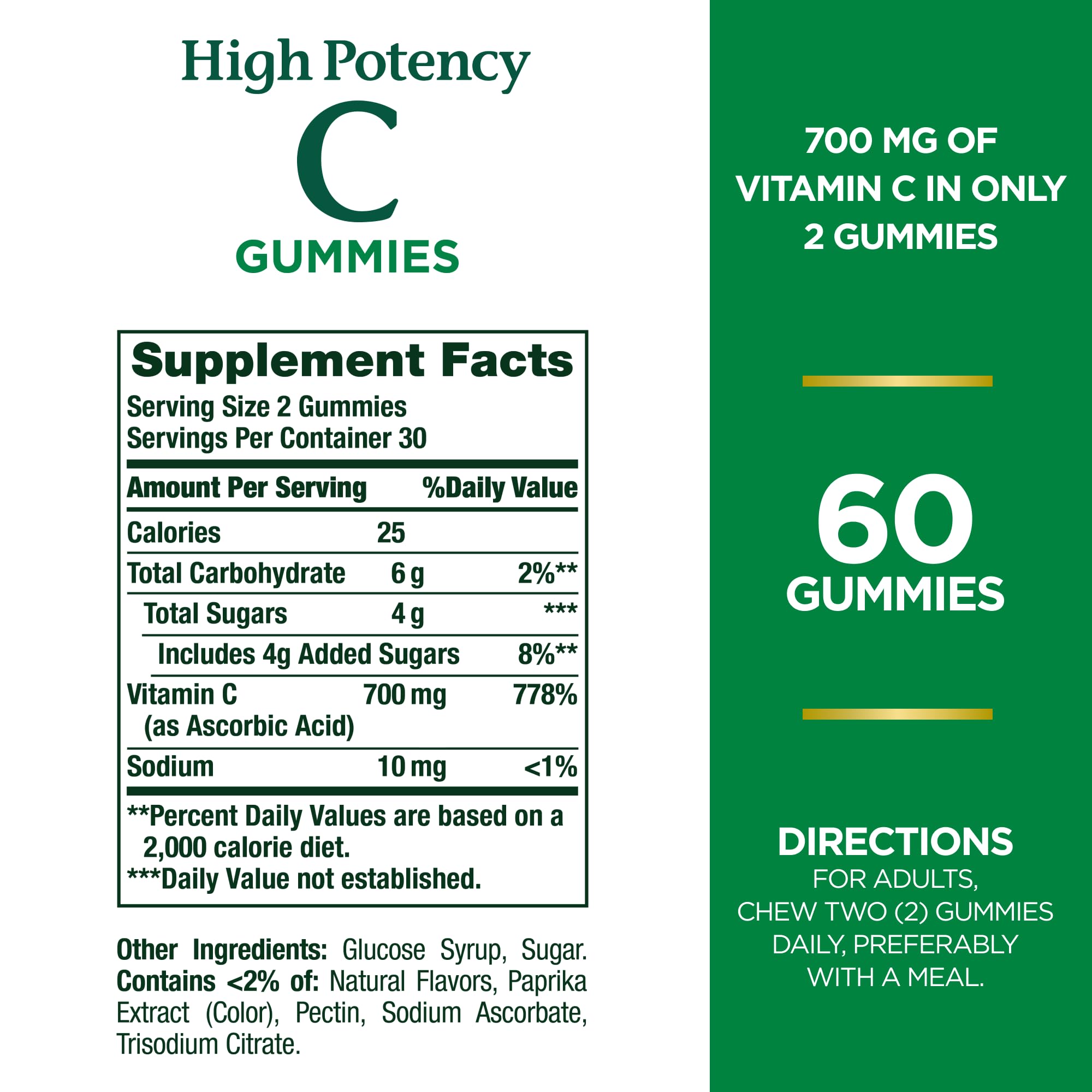 Foto 3 pulgar | Gomitas de Vitamina C de Nature's Bounty 700 mg 60 Unidades - Venta Internacional